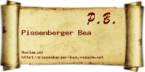 Pissenberger Bea névjegykártya